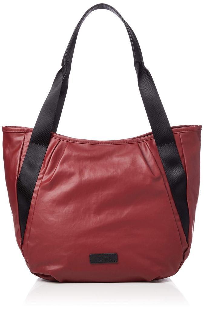 Polyurethane x cow leather casual tote M size Red [Isaac] Y92-03-03