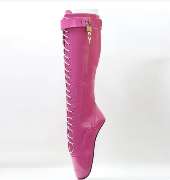 

Модные 18 см Туфли без каблука на копыте, Женские ботфорты до колена в балетном стиле, Обувь для фетиш-танцев, Мужские боты для косплея, Черные, Персиковые, 36-46, Индивидуальные цвета, Дропшиппинг 36