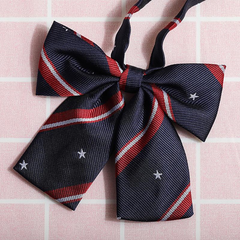 Jk Japanese Plaid Korean Version Of Collar Flower Graduate Female Collar Flower College Wind Streamer Jk Bow Shirt Accessories Sailor Suit