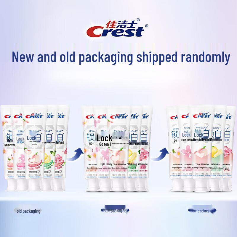 Crest Lock White Whitening Toothpaste 5-Flavor Variety Pack