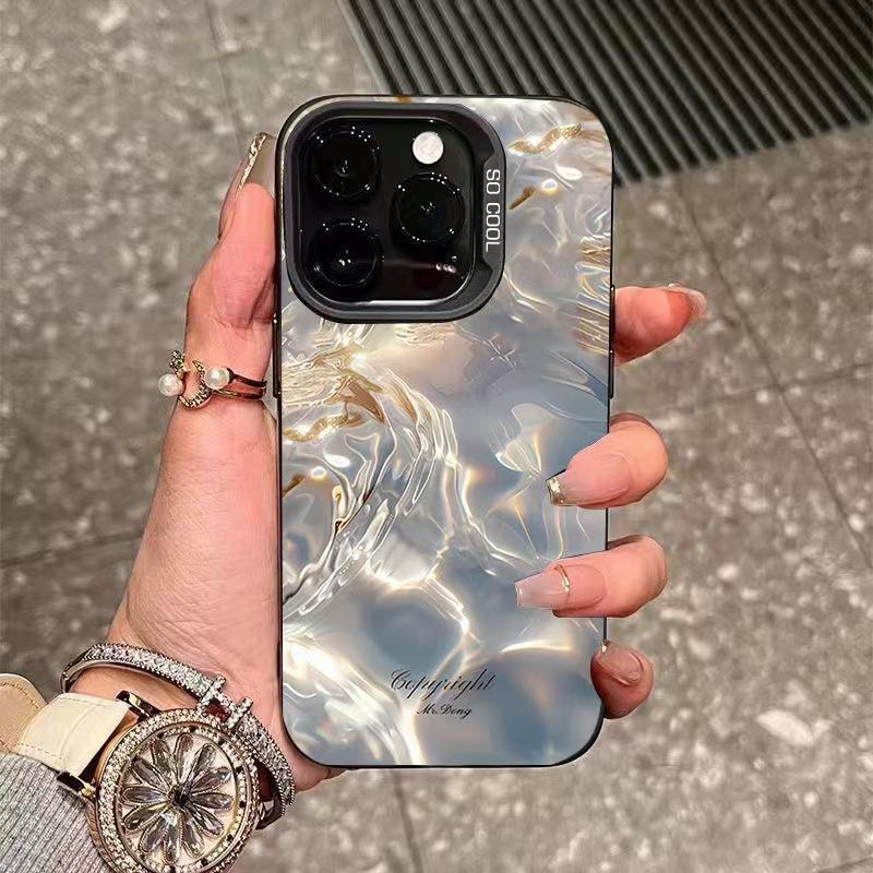 Blue and Gold Phantom Applicable To Apple 16 Promax New Phone Case IPhone 15 Pro Advanced Protector Case 14 Pro