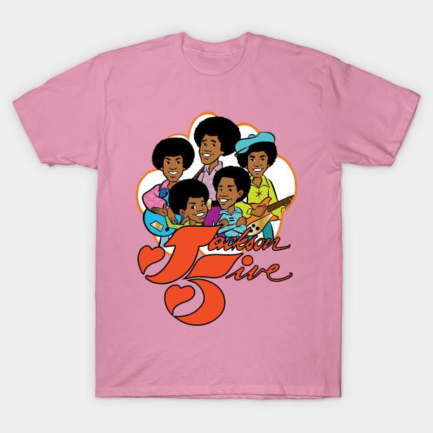T Shirt kobiety Jackson 5 70S Cartoon Retro Vintage 1970 S styl Harajuku drukuj Kawaii Tshirt lato z krótkim rękawem koszulka damska Top Tee