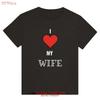 I Love My Wife Heavyweight Crewneck T Shirt Perfect Gift for the One You On Valentine's Day Vintage Washed Homme Graphic Soft