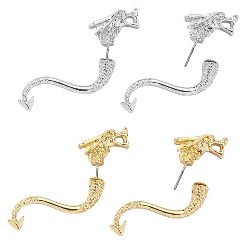 Dragon Studs Earrings Ear Studs Irregular Ear Pins Fashionable Ear Jewelry Dragon Ear Pendant Gift for Fashion Lover
