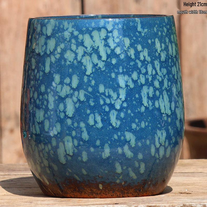 Stor Keramikkruka för Heminredning: Grov keramik för spindelväxt, gullranka, suckulenter och paradisfågelblomma. Perfekt för gröna växter och blommor.