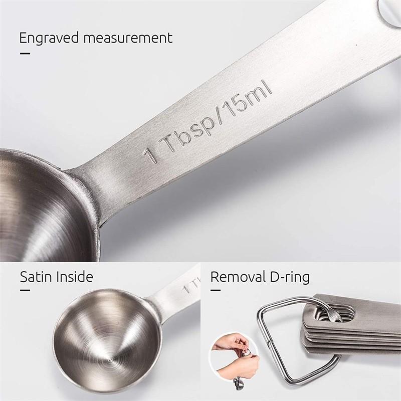 Stainless Innovative Steel Measuring Spoon Set With Accurate Scale For Baking And Culinary Use