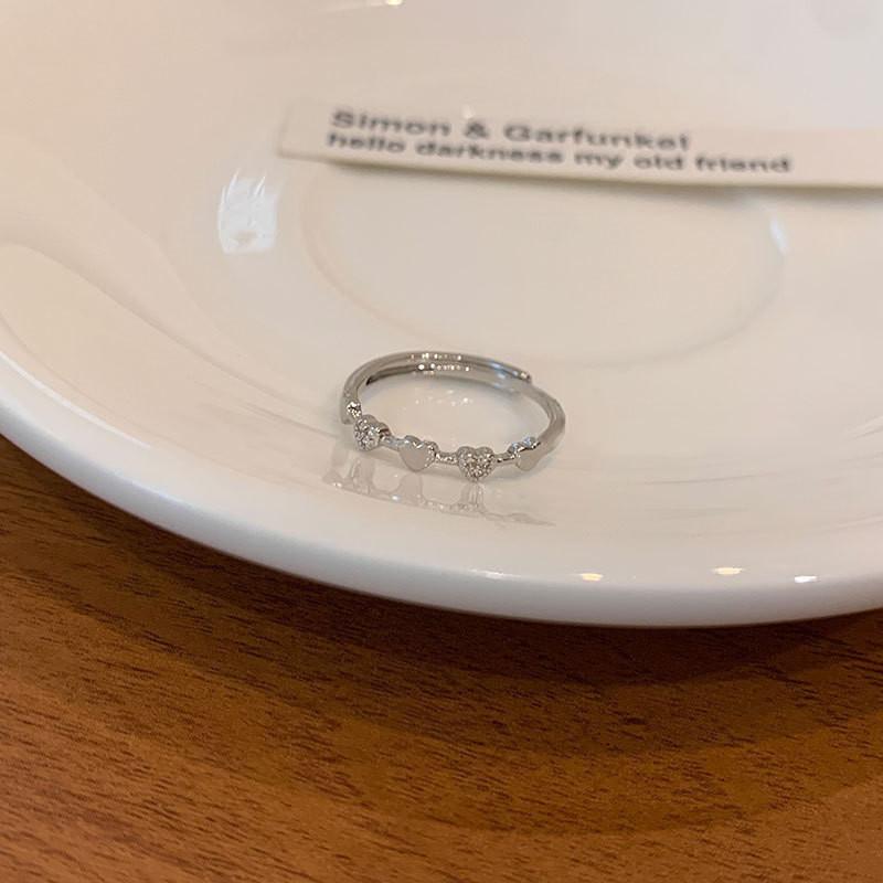 

Модное корейское кольцо-бабочка с сердечком для женщин, регулируемый размер J3689