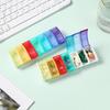 Portable 7-Grid Weekly Pill Organizer for Health Supplements and Tablets