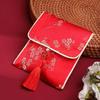 Festive Red Envelope Jewelry Bag with Tassel and 'Fu' Character - Wedding Gift or Coin Purse