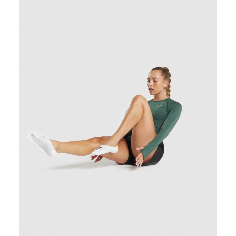 Gymshark No Show Socks 3pk White I2a2y Wbbm