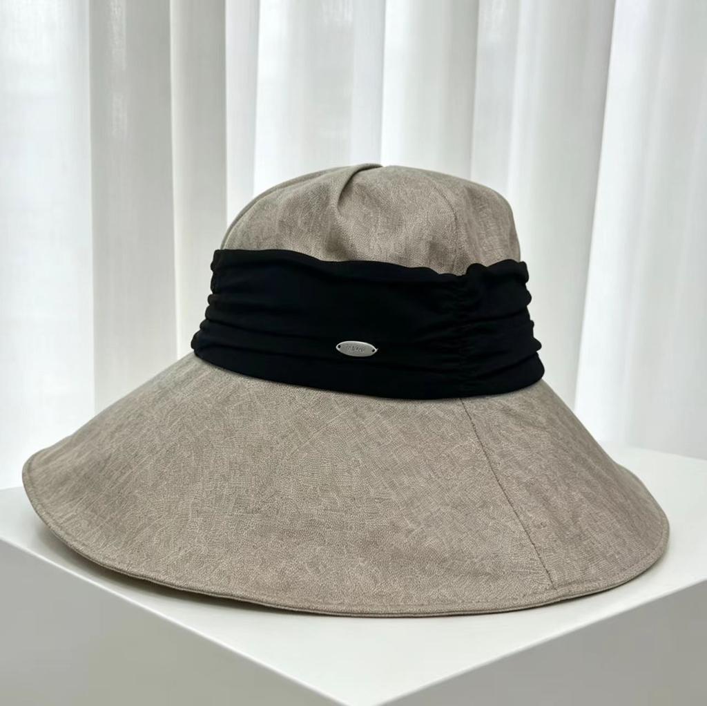 Big Brim Bucket Hat Women's Summer Sun Protection Visor Versatile Face Small Seaside Travel UV Protection Hat