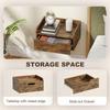 Floating Nightstands Set Of 2 Wall Mounted Bedside Table With Drawer For Bedroom Rustic Brown