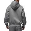 Jordan Brooklyn Fleece Hooded Loose Comfortable Versatile Cardigan Sweatshirt Men outerwear Carbon-Gray Sail-White IB7232091
