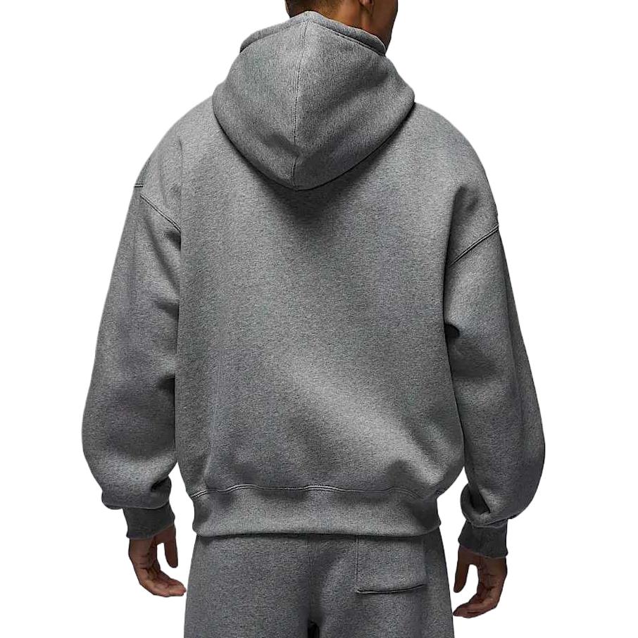 Jordan Brooklyn Fleece Hooded Loose Comfortable Versatile Cardigan Sweatshirt Men outerwear Carbon-Gray Sail-White IB7232091