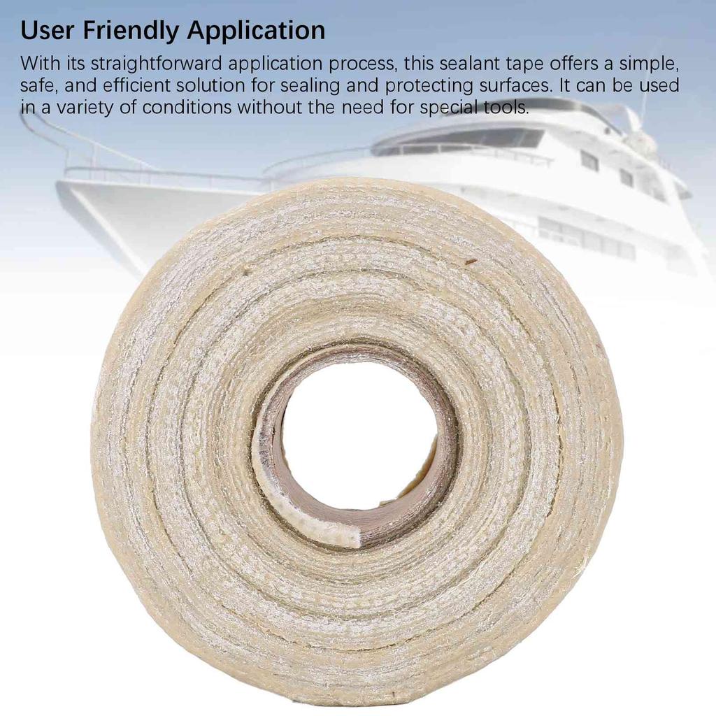 50mm X 10m Boat Plumbing Tape Long Life Flexible Boat Pipe Sealant Tape for Yachts Boats Metal Pipe Flange Valves