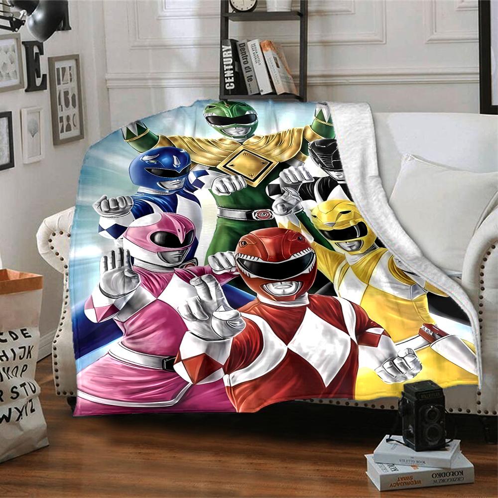 1pc Mighty Morphin Power Rangers2 Blanket, Gift, for Men and Women, Soft Blanket, Good for Sofa Bed Couch Travel, Lightweight Flannel Blanket