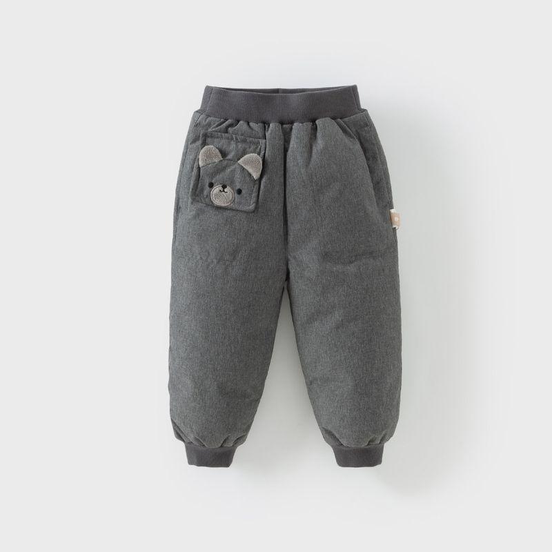 [Antibacterial down] David Bella Children s down Pants 2026 Winter New Boys  Pants Boys  Waterproof Pants Gray [Ready Stock] 110 cm