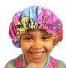 Double Layer Satin Bonnet Pattern Custom Bonnets Silk logo Woman Sleeping Hair Bonnet