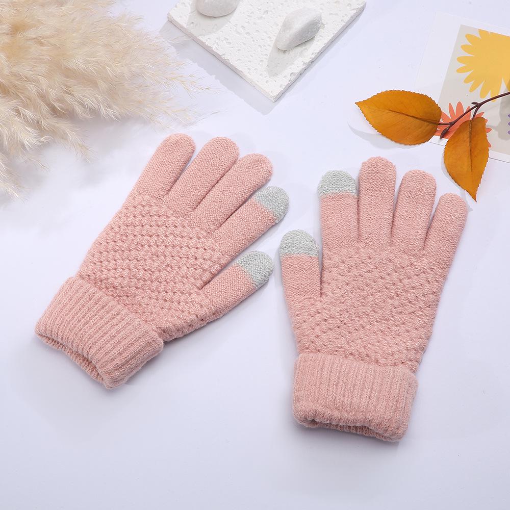 Thickened Pineapple Net Touchscreen Cycling Gloves for Autumn & Winter