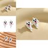 Unique Ghost Shaped Earrings Eye-catching Glow In The Dark Alloy Jewelry For Halloween