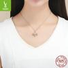 925 Sterling Silver Pendant Perpetual Bee White Gold Plated Fashion Necklace Pendant Scc1125