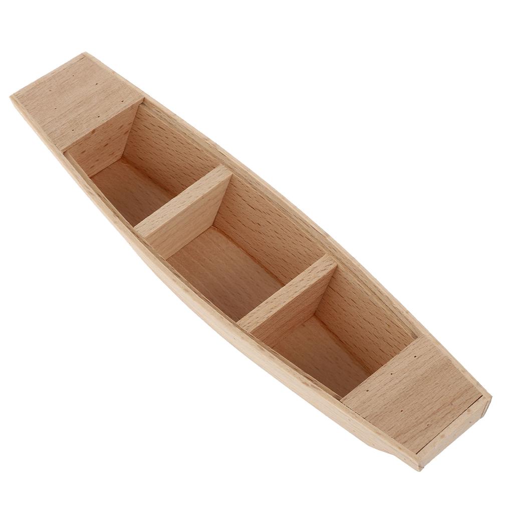 Boot Holzmodell Holz Unvollendet Dekor Miniatur Mini Ornament Segelboot Handwerk Desktop Kanu Ruderboot Statuen Segelschiff Strand