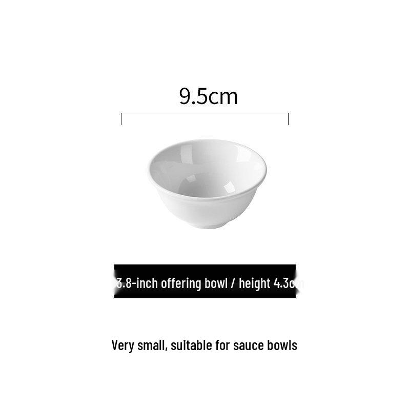 White Ceramic Microwaveable Bowl – Versatile for Soup, Noodles, Rice, and More, Ideal for Home or Commercial Use
