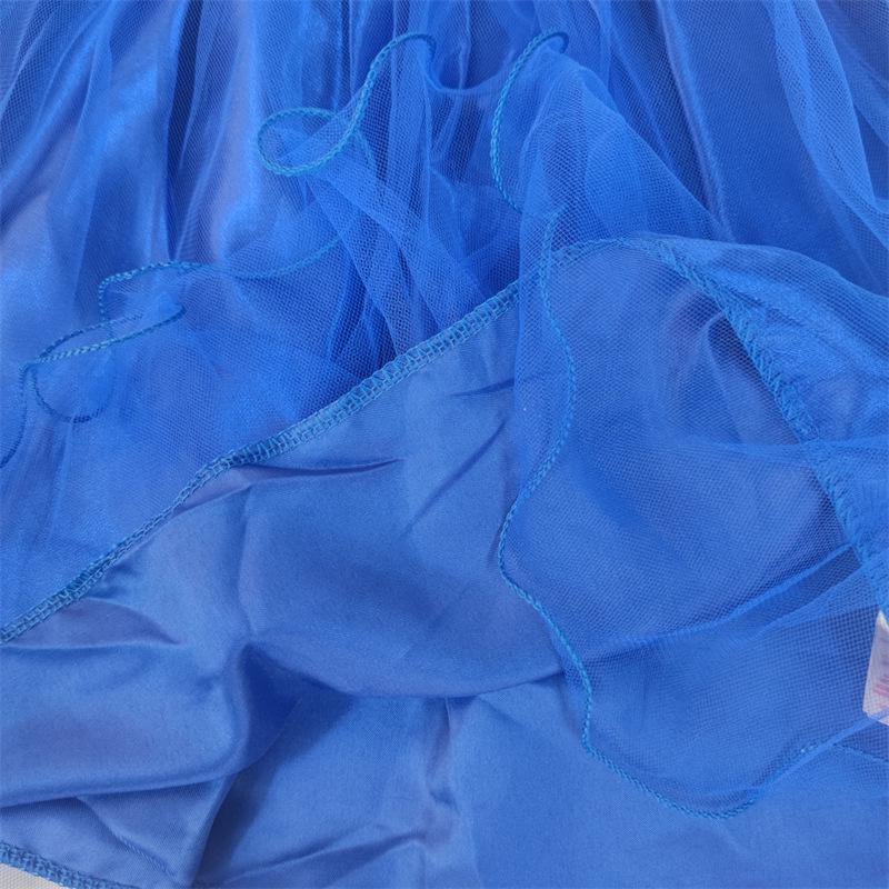 Vestido de Verão Infantil Sem Mangas do Homem-Aranha Azul com Máscara