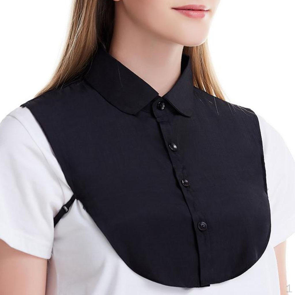 Съемный воротник-жабо для блузки, половинки рубашки для