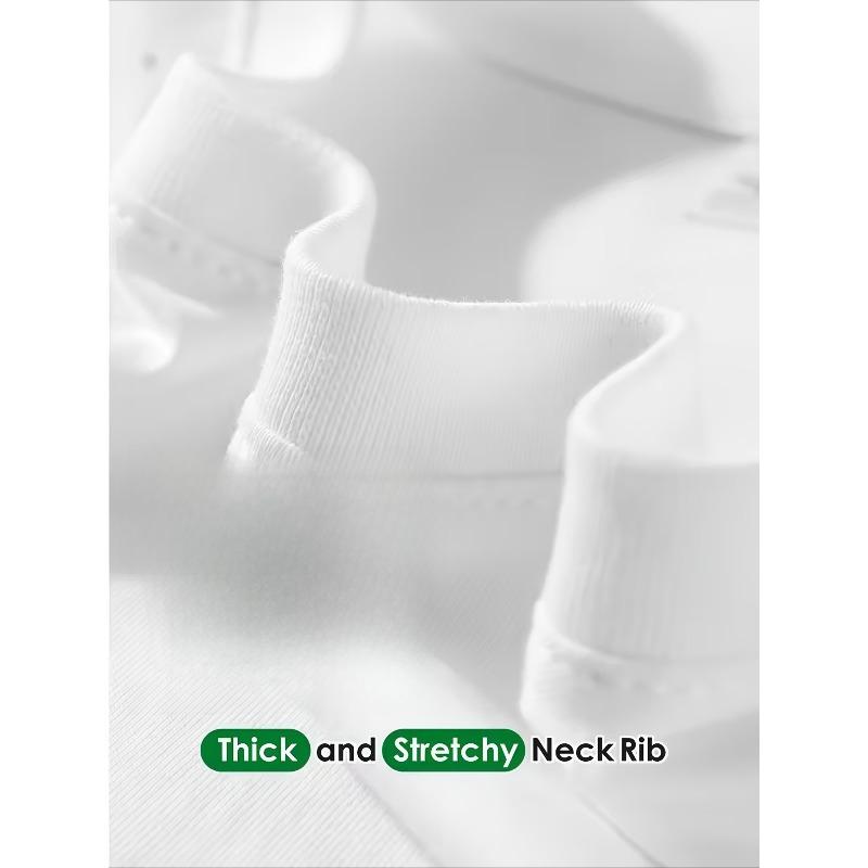 European sizes Crew Neck T-Shirt with Short Sleeve Casual & Athletic Top, Medium-Stretch Breathable Fabric Suitable