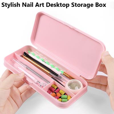 Desktop Nail Art Tool Organizer Storage Box Jewelry Case Container for Manicure