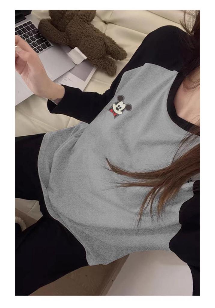 Women's Long Sleeve Pajama Set - Cute, Loose, Outdoor Wearable, Sports Casual for Autumn and Spring