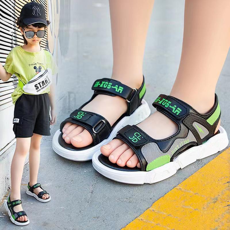 

Сандалии для девочек Сандалии для мальчиков Пляжная обувь 2025 Лето Новые Детские туфли принцессы Суперлегкие для девочек постарше и девочек 37 (inner length 24) чёрный