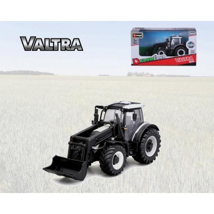 Miniatures montées - Valtra Tracteur avec chargeuse - à friction 1/43 Burago