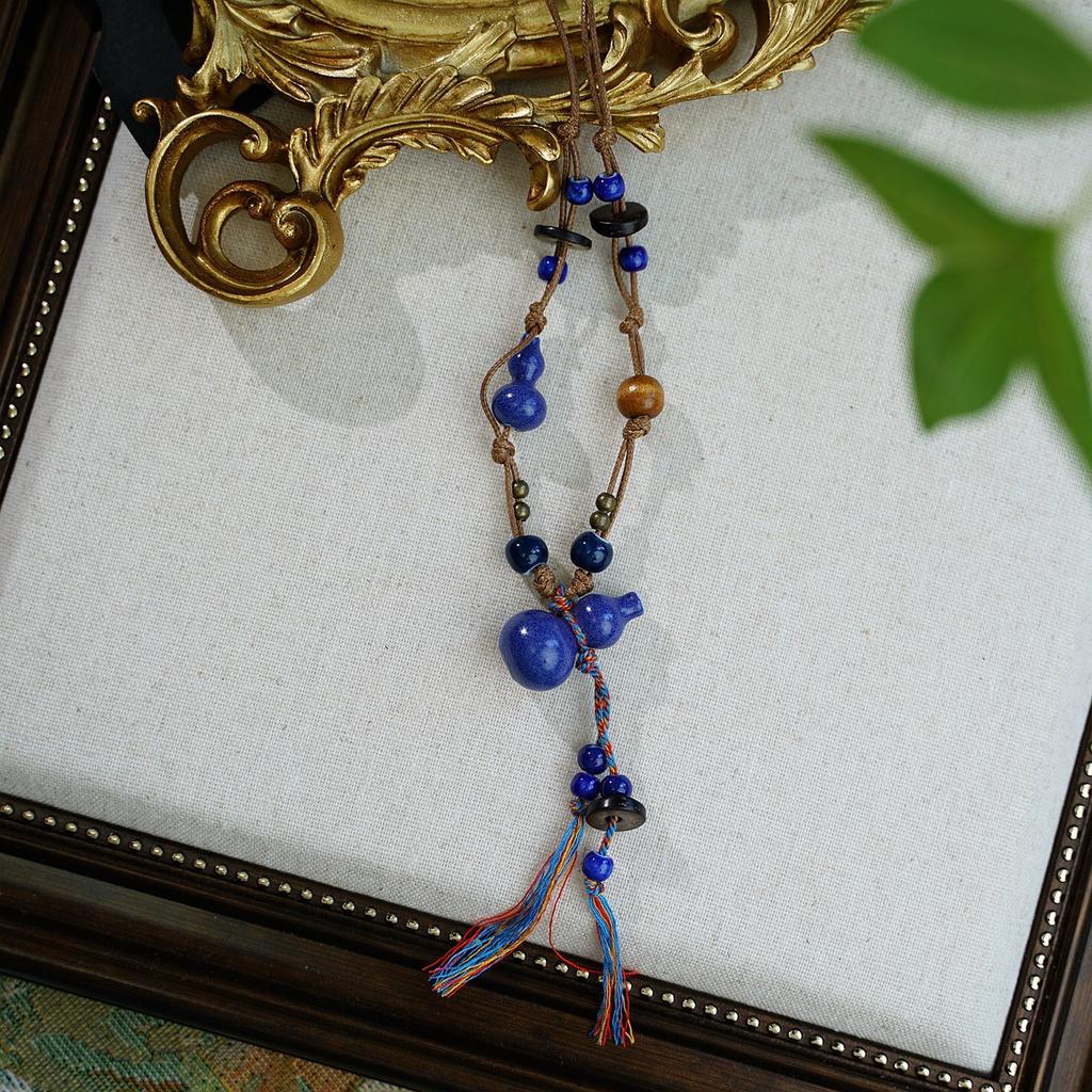 Hot-selling ceramic mushroom necklace accessories niche design necklace high sense