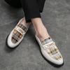 Handmade Men Leather Loafers Slip On Low-heeled British Style Spring /autumn Fashion Brogues Pointed Toe Large Size Shoes 47 48