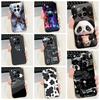 For Infinix Zero 40 4G X6860 Case Liquid Silicone Soft TPU Back Cover For Infinix Zero 40 5G X6861 Funda Gothic Black Night Capa