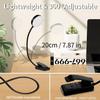 Xiaomi LED Clip On Reading Light Button Type Stepless Dimming Clip Type Book Light 360 Degree Freely Rotatable Suitable for Home Office