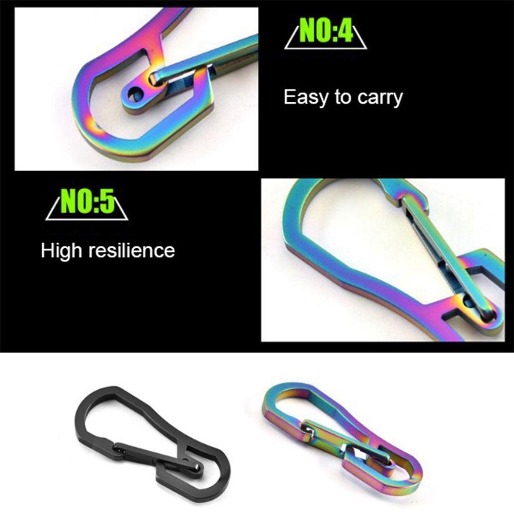 Keyring Hang Buckle Outdoor Tool Climbing Carabiner Key Ring Hook Camping Clip Keychain Holder