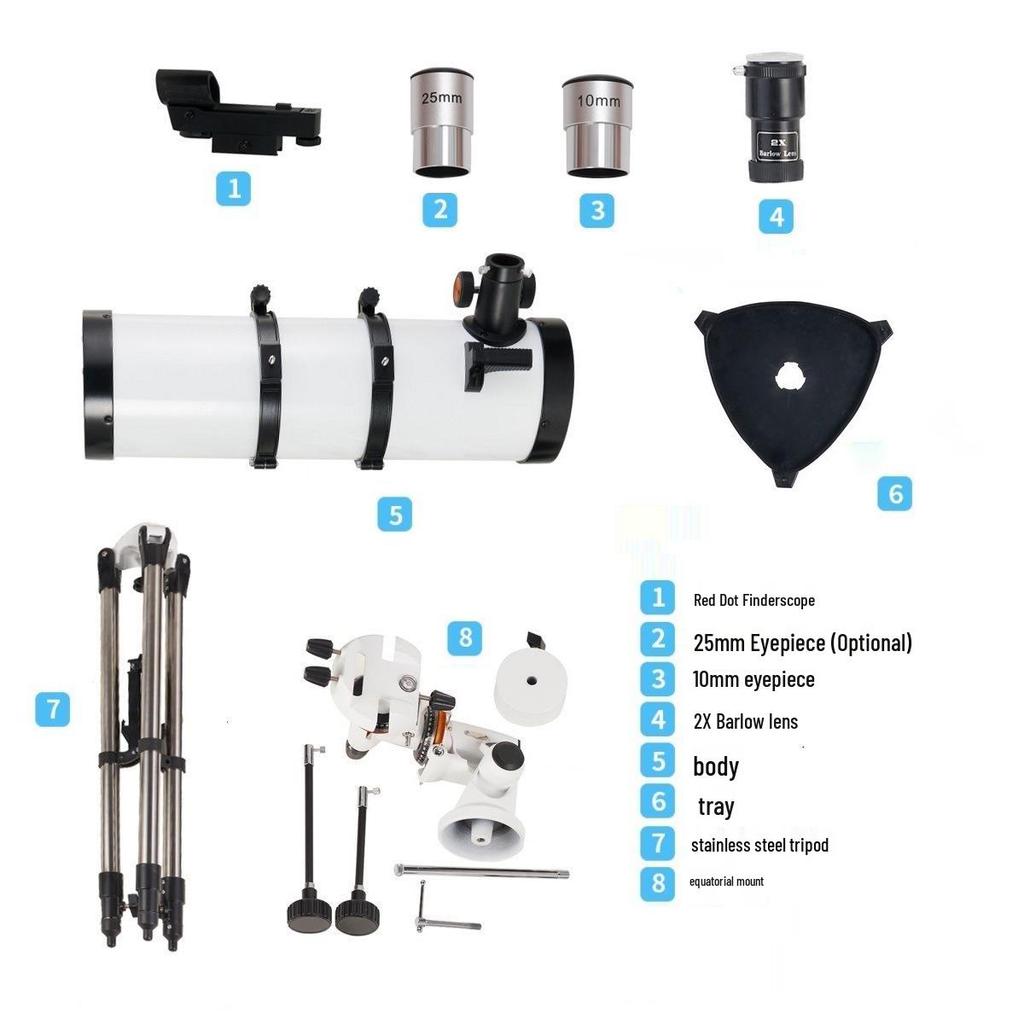 Professional 130/650 Super Large Aperture Reflective Telescope for Stargazing