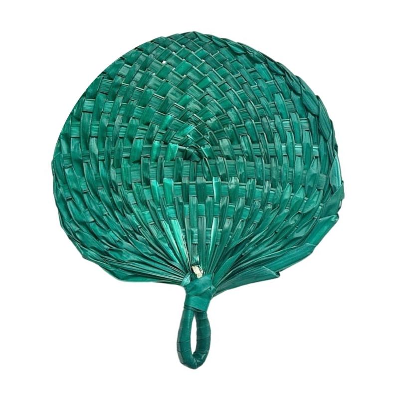 

Ремесленное изделие Натуральный веер Ручной работы Легкий Элегантный Веер из листьев пальмы Ручной веер Для охлаждения в помещении Традиционный Фестиваль