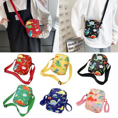 New Canvas Dinosaur Shoulder Bags Cute Cartoon Cosmetic Bag Storage Pouch Girl Boy