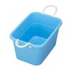 Shinki Gosei Tombo Square Basin, No Drain Plug, Handle, Drawstring, 36-Type, 36 Liters, Blue, 52cm W X 36cm D X 28.5cm H, Made In Japan