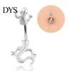 Women Trendy Rhinestone Gecko Navel Bar Belly Ring Body Piercing Jewelry Gift