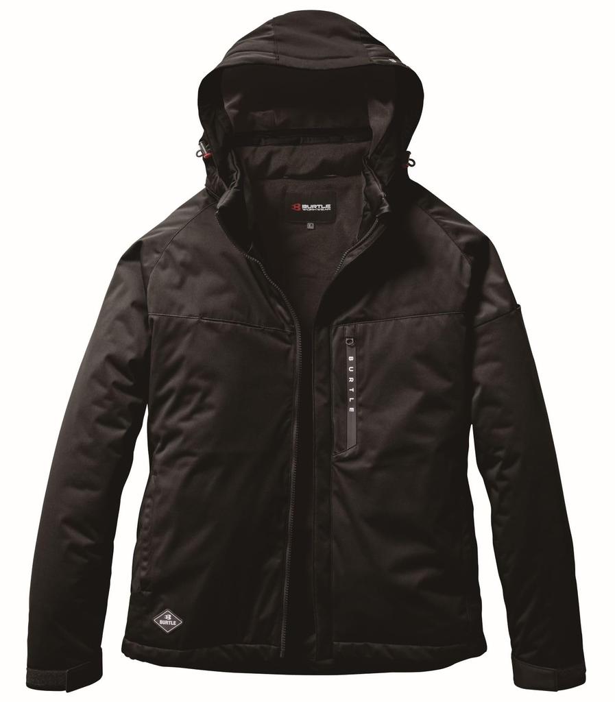 BURTLE Stretch Hoodie Insulated Jacket (Unisex) Fall/Winter Use Black 3260 35 XXL
