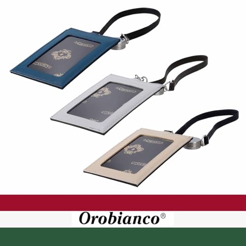 Orobianco Card Case, Pass Case, ID Case with Reel, Pointed Design, ORS-130871