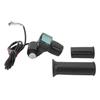 Juego de Puños Acelerador de Puño Giratorio para Bicicleta Eléctrica Universal Limitador de Velocidad con Pantalla Puño Derecho para