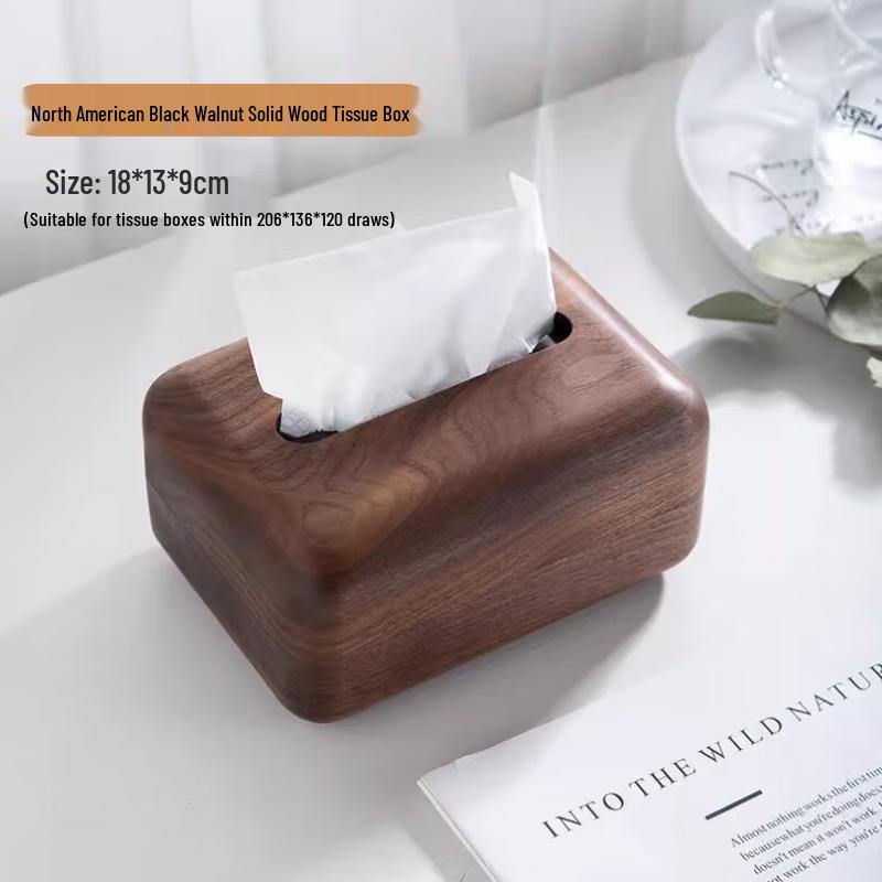 Luxury Solid Wood Rectangular Tissue Box