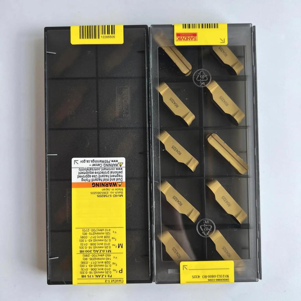 Original Sandvik / N123L2-0800-RO 4325  / CNC Lathe Carbide Blade 10 PCS