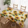 Sunflower Pattern Rectangle Table Cloth for Table Decor Kitchen Dining Waterproof Reusable Tablecloth for Table Holiday Party